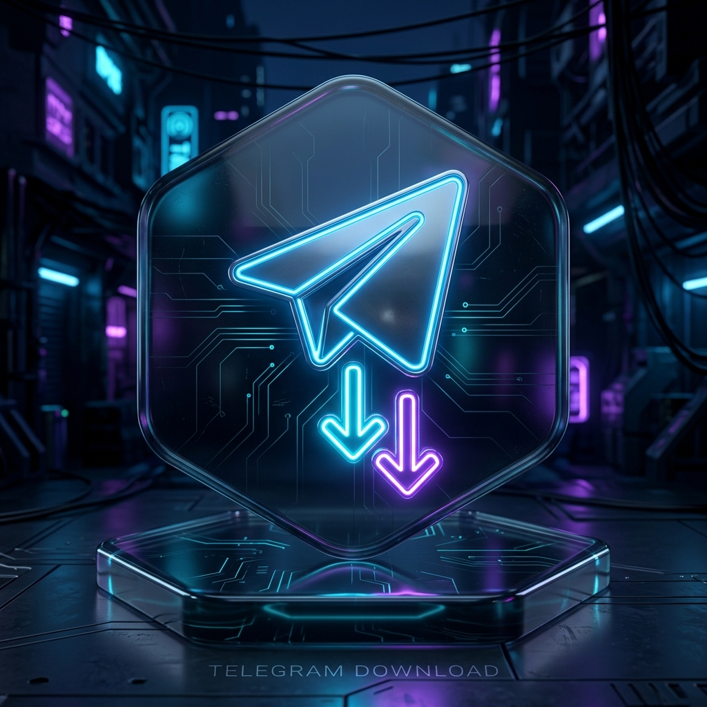 AitechID Telegram Downloader 3D Mockup